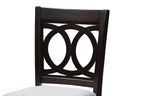 Baxton Studio Lenoir Modern and Contemporary Gray Fabric Upholstered Espresso Brown Finished 5-Piece Wood Pub Set