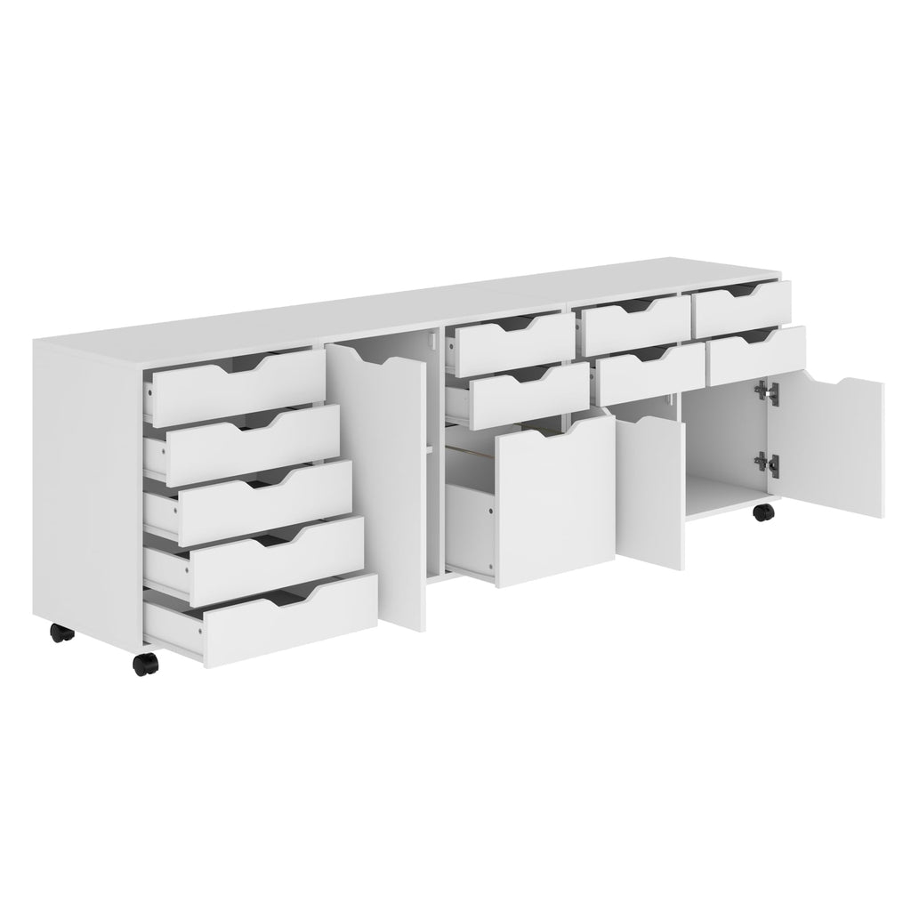 Winsome Wood 10346 Halifax 3-pc Storage Cabinet Set in White