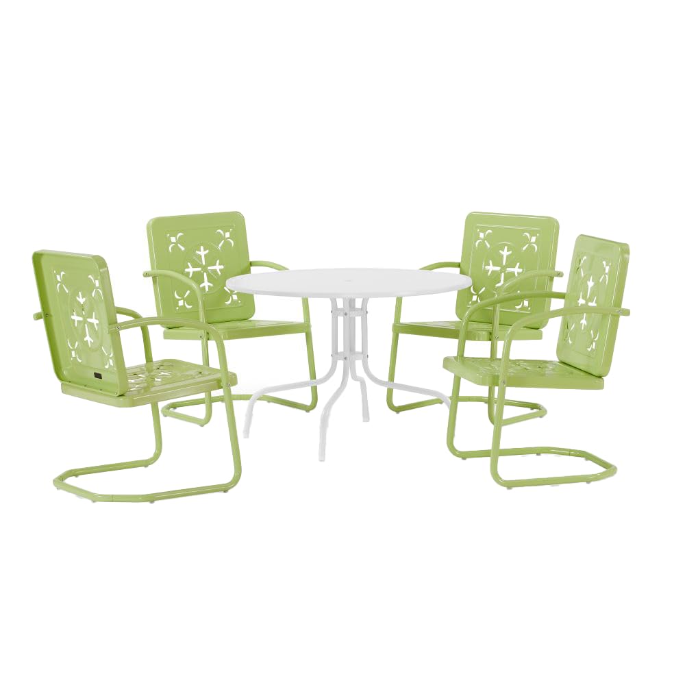 Azalea 5-Piece Round Retro Outdoor Dining Set