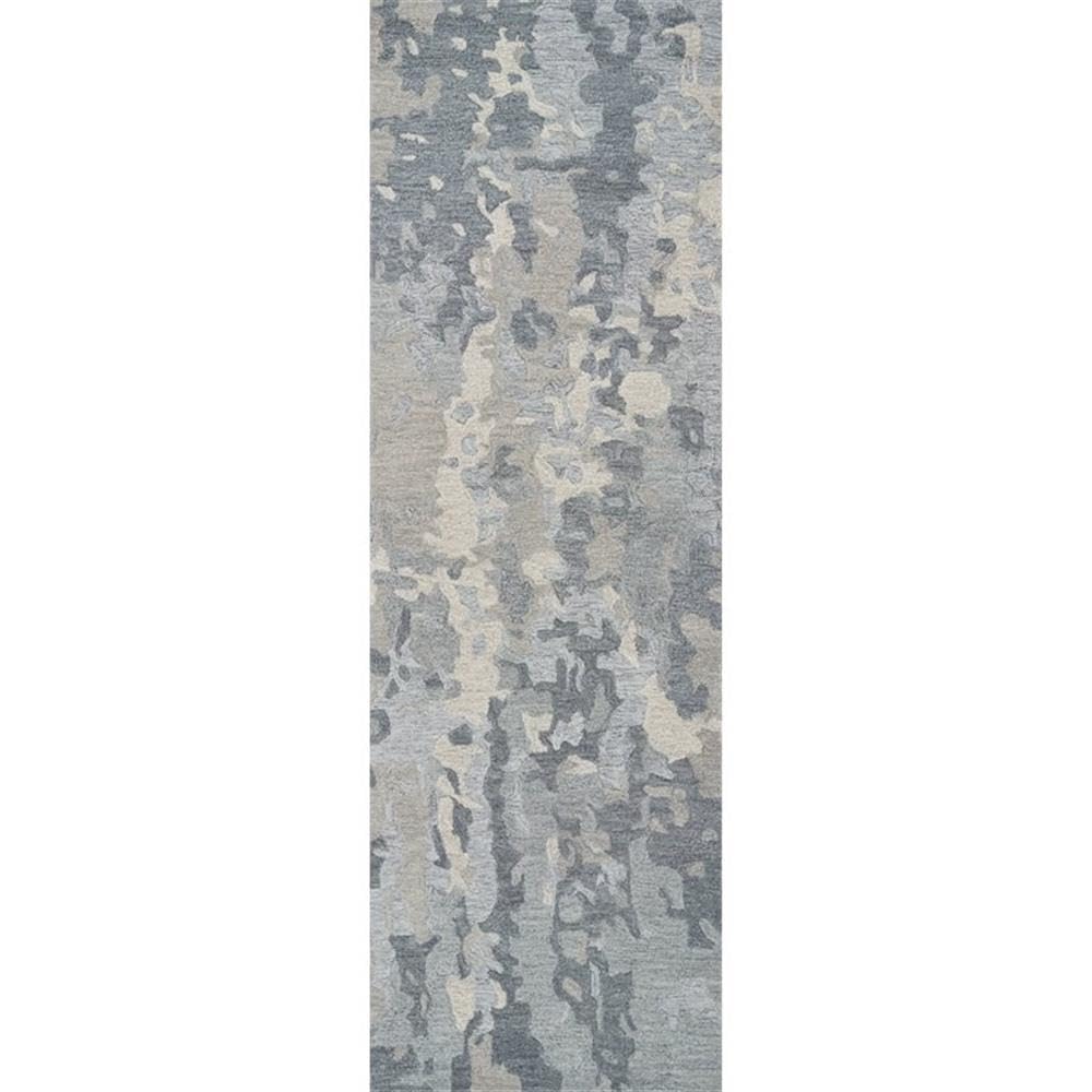 Rizzy Home Alora Decor Flare 2'6" X 8' Abstract Grey/Dk Grey Hand-Tufted Area Rug