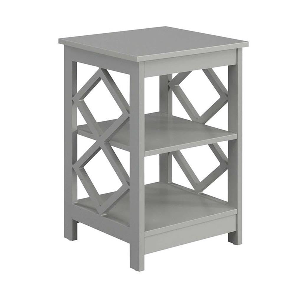 Convenience Concepts Diamond End Table, Gray