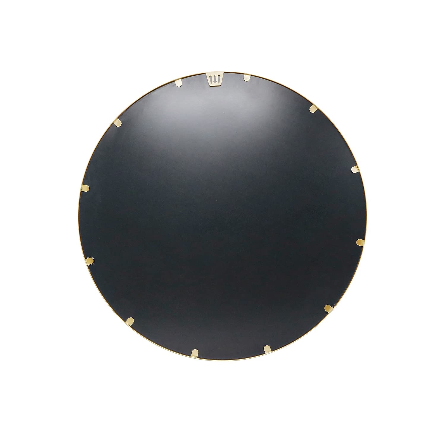 Flash Furniture Julianne Large Round Wall Mirror - Gold Circle Accent Mirror - 24' Vanity Mirror - For Bathroom, Vanity, Entryway, Dining Room, & Living Room