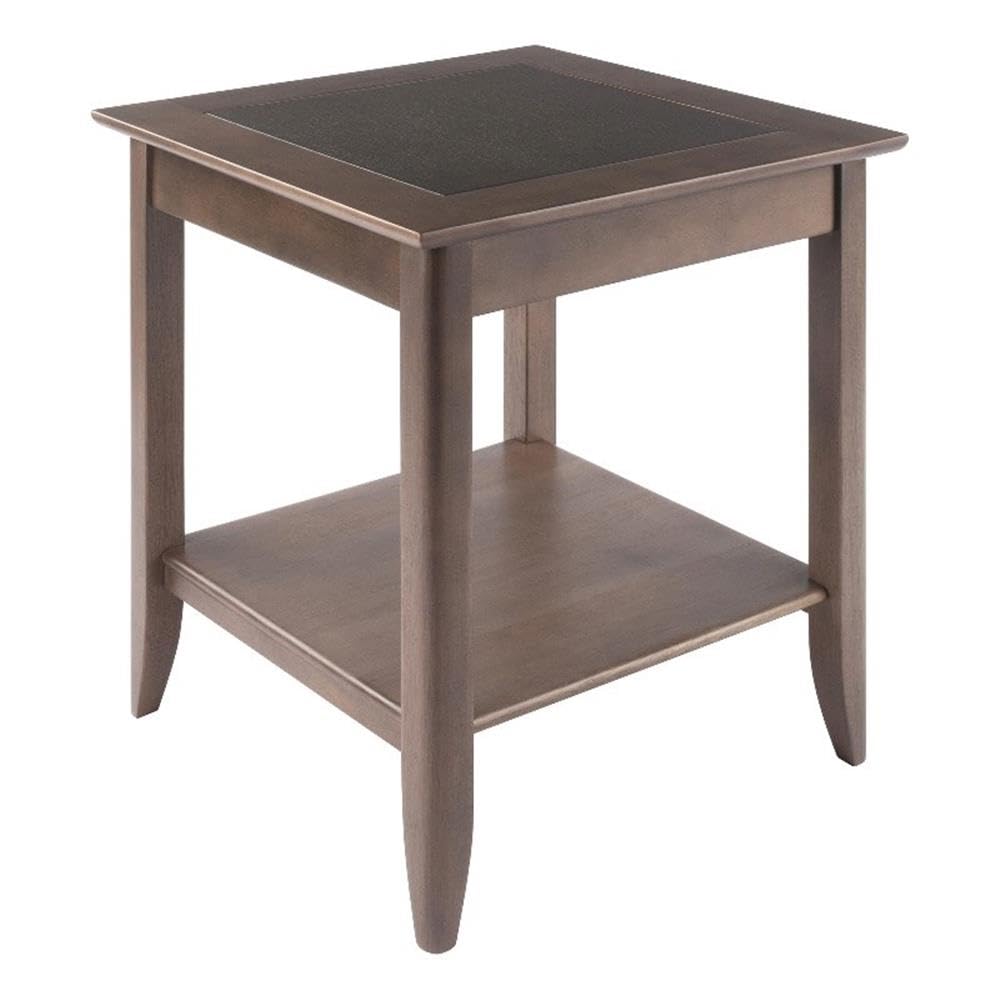 Winsome Wood Santino End Table, Oyster Gray