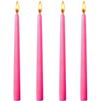 10 Inch Pink Taper Candles-Set Of 4 Tapered Candle, Tall Candlesticks,Home Dinner Candle, Party, Wedding, Halloween, Christmas C