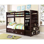 Acme Allentown Twin/Twin Bunk Bed with Storage Ladder & Trundle in Espresso
