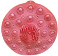 Ritmo Bath Massage Mat, NonSlip Silicone Pad Round PVC Bathroom Shower Mat Foot Brush with Suction Cups and Drain Holes for Kid