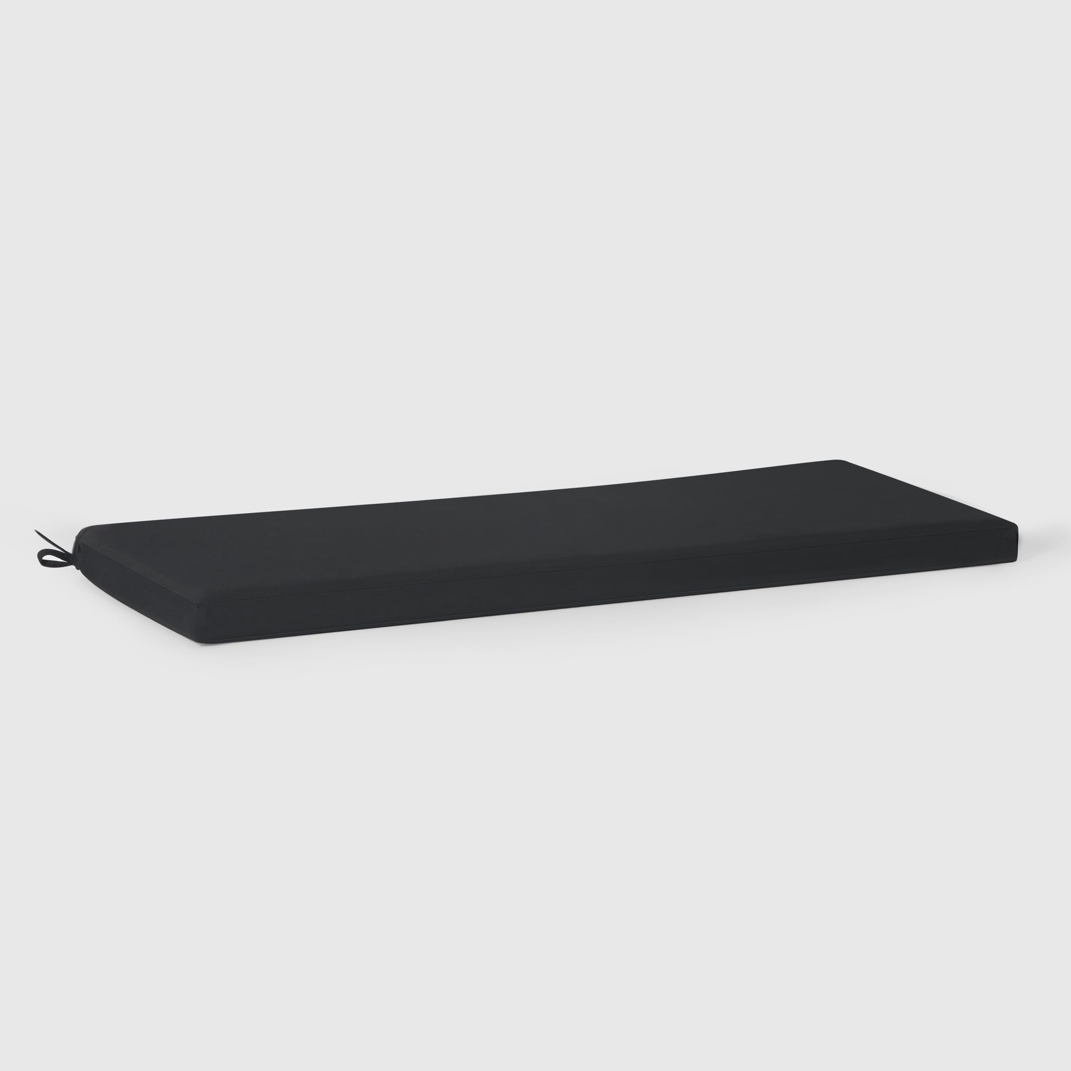 Westintrends Solace Water Resistant Outdoor Patio Bench Seat Cushion, 48 X 18, Black