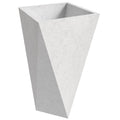 Aloe Series PolyStone Planter in White, 13 x 13, 24 High