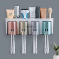 Megharsh Megharsh Wall Mounted Toothbrush Holder for Bathroom  Stickable Brush Stand with Cover Tooth Brush & Paste Holder for 