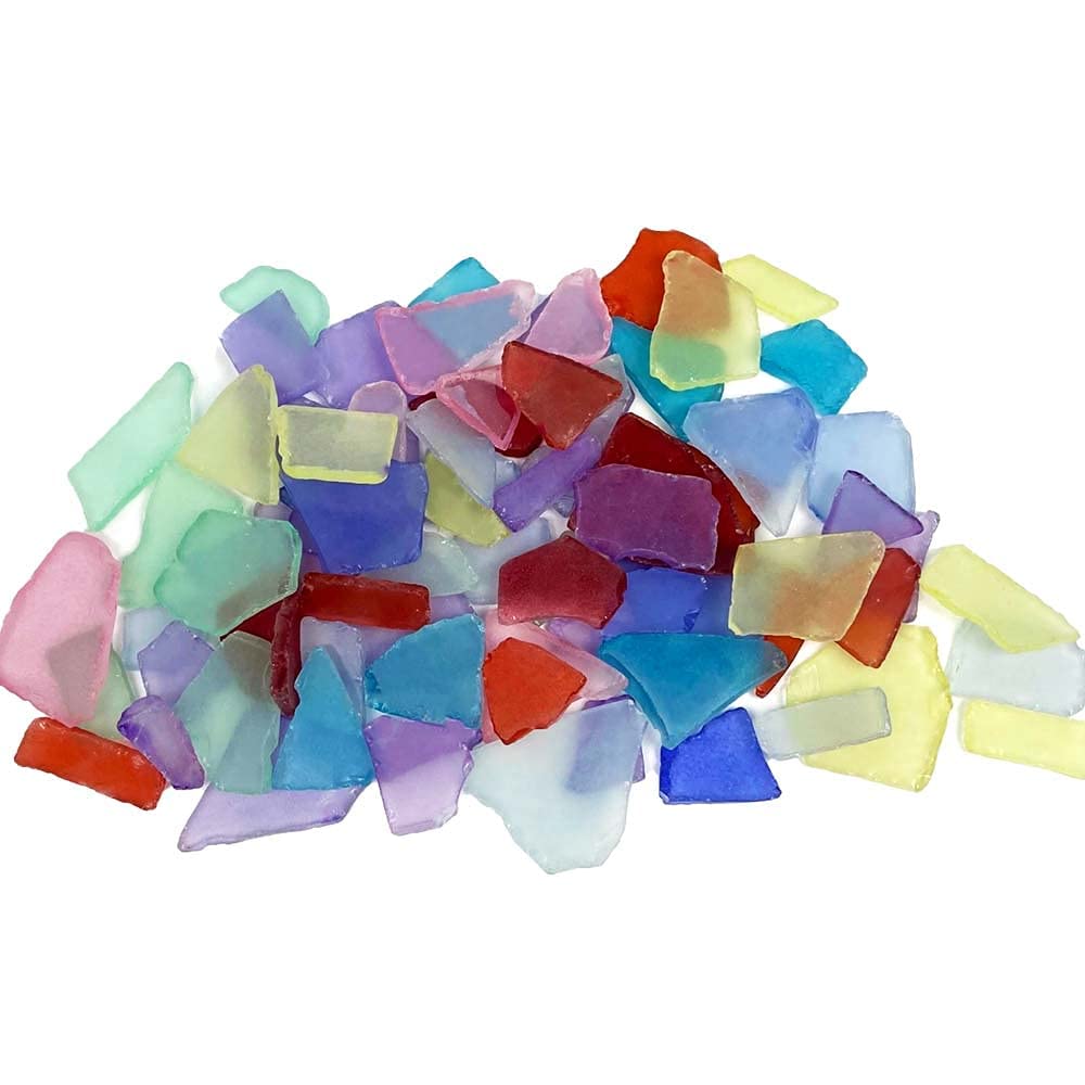 Sea Glass -11Oz Assorted Mix Tumbled Sea Glass Decor - Bulk Sea Glass - Sea Glass For Crafts - Glass Pieces For Crafts - Beach G
