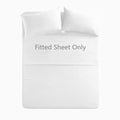 Queen Size Premium Cotton Fitted Sheet Only - 300 Thread Count Pure Natural Cotton Fabric - 15' Deep Pocket,Breathable,Ultra So