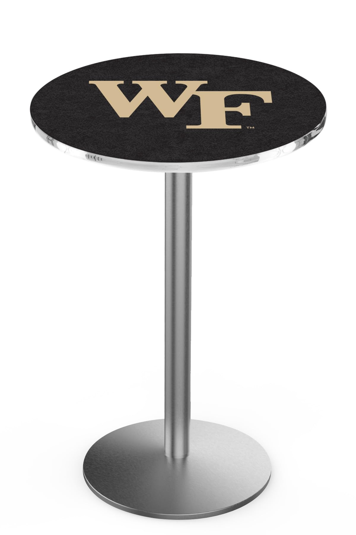 Holland Bar Stool Co. L214-36 Stainless Steel Wake Forest Pub Table with 36 Dia. top