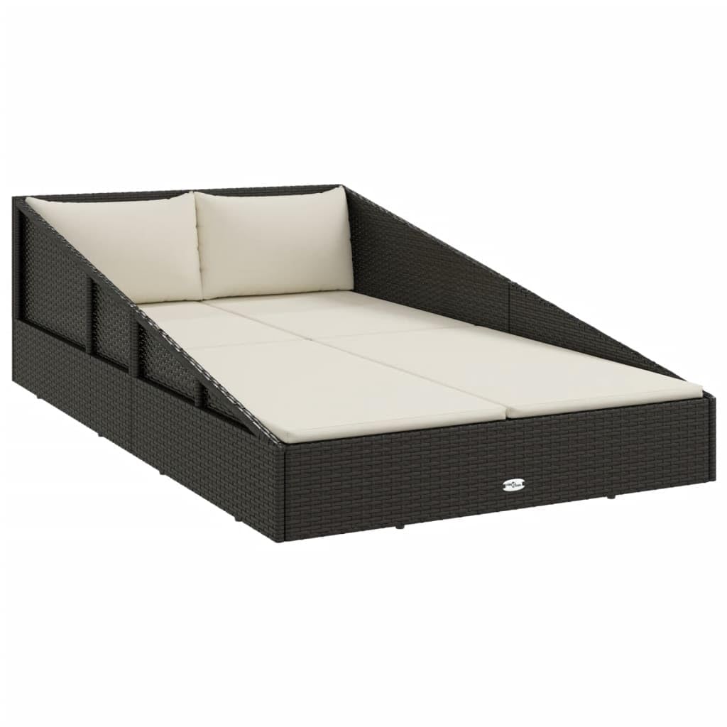 vidaXL Garden Bed Black 79.1"x54.7" Poly Rattan