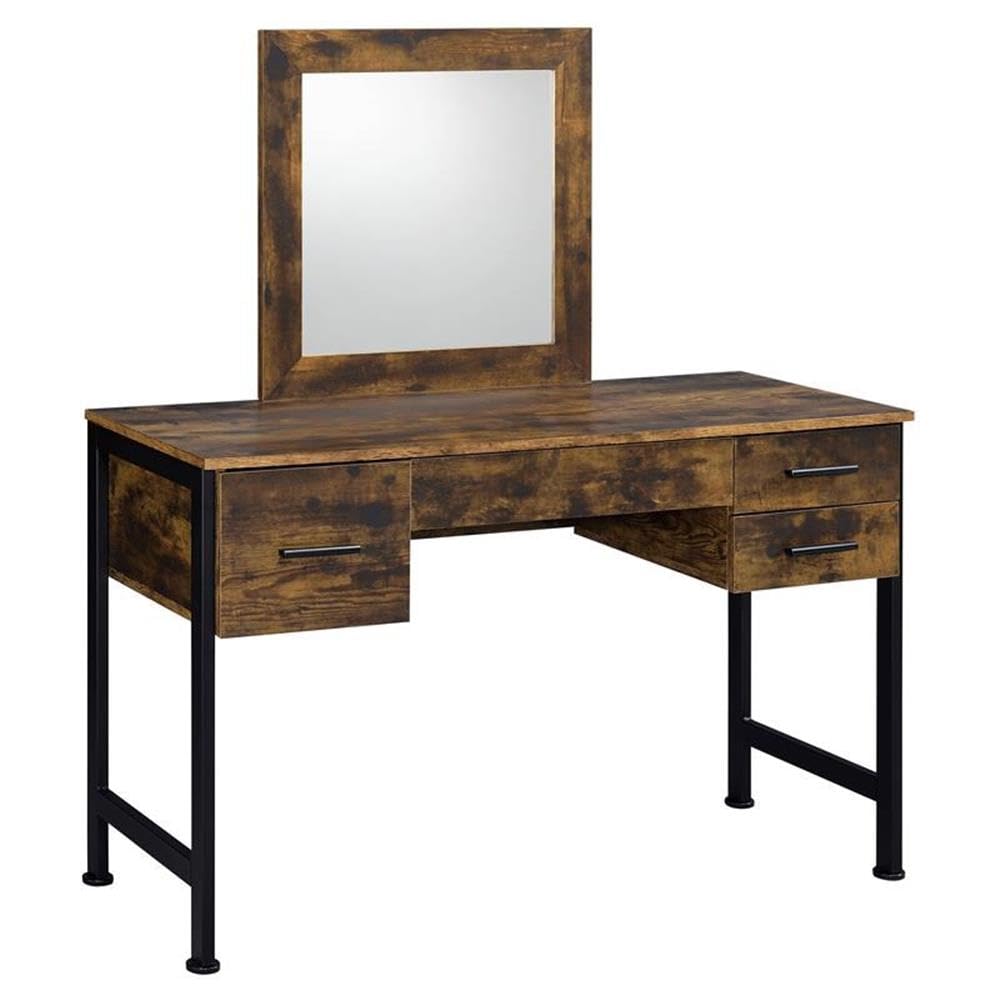Acme Juvanth Wooden Vanity Desk and Mirror - Thumbnail 4
