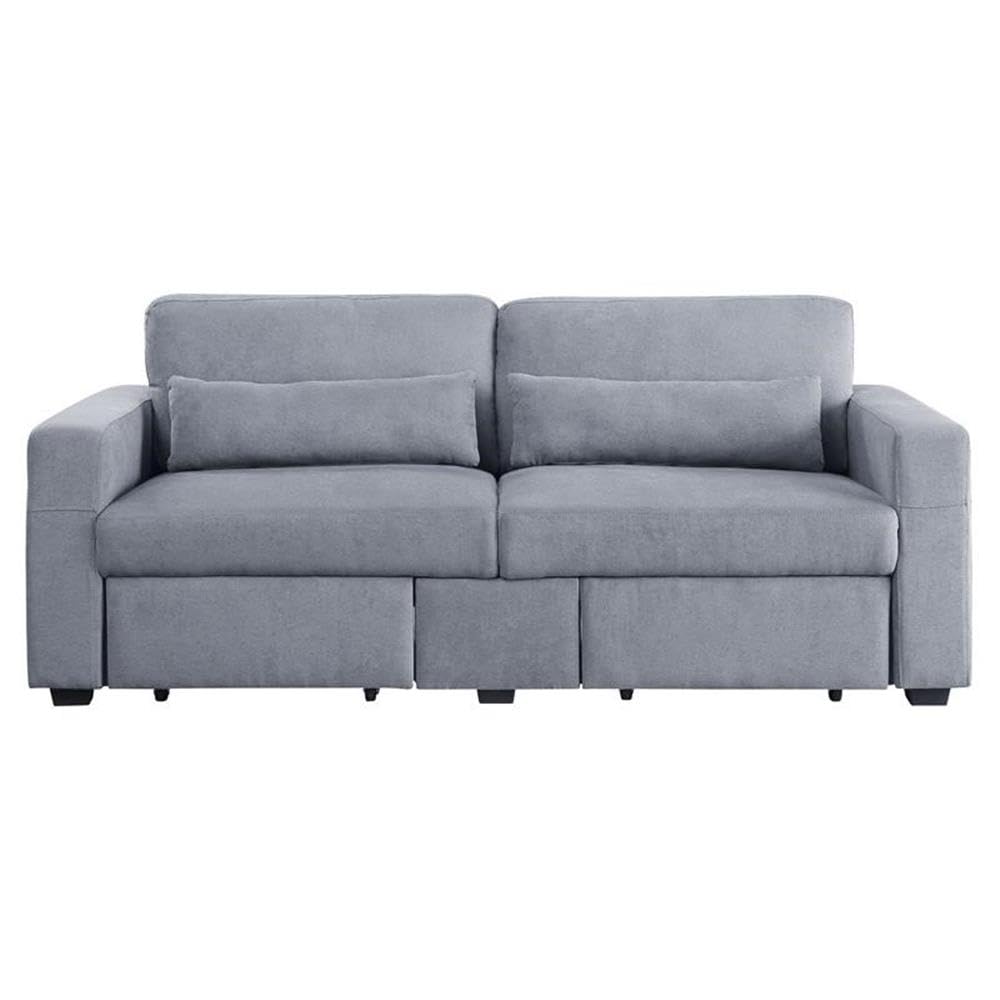 Rogyne Linen Fabric Upholstery Sofa with 2 Storage Drawers