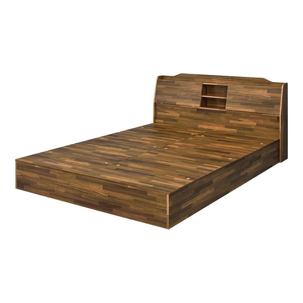 Acme Hestia Wooden Queen Platform Bed in Walnut