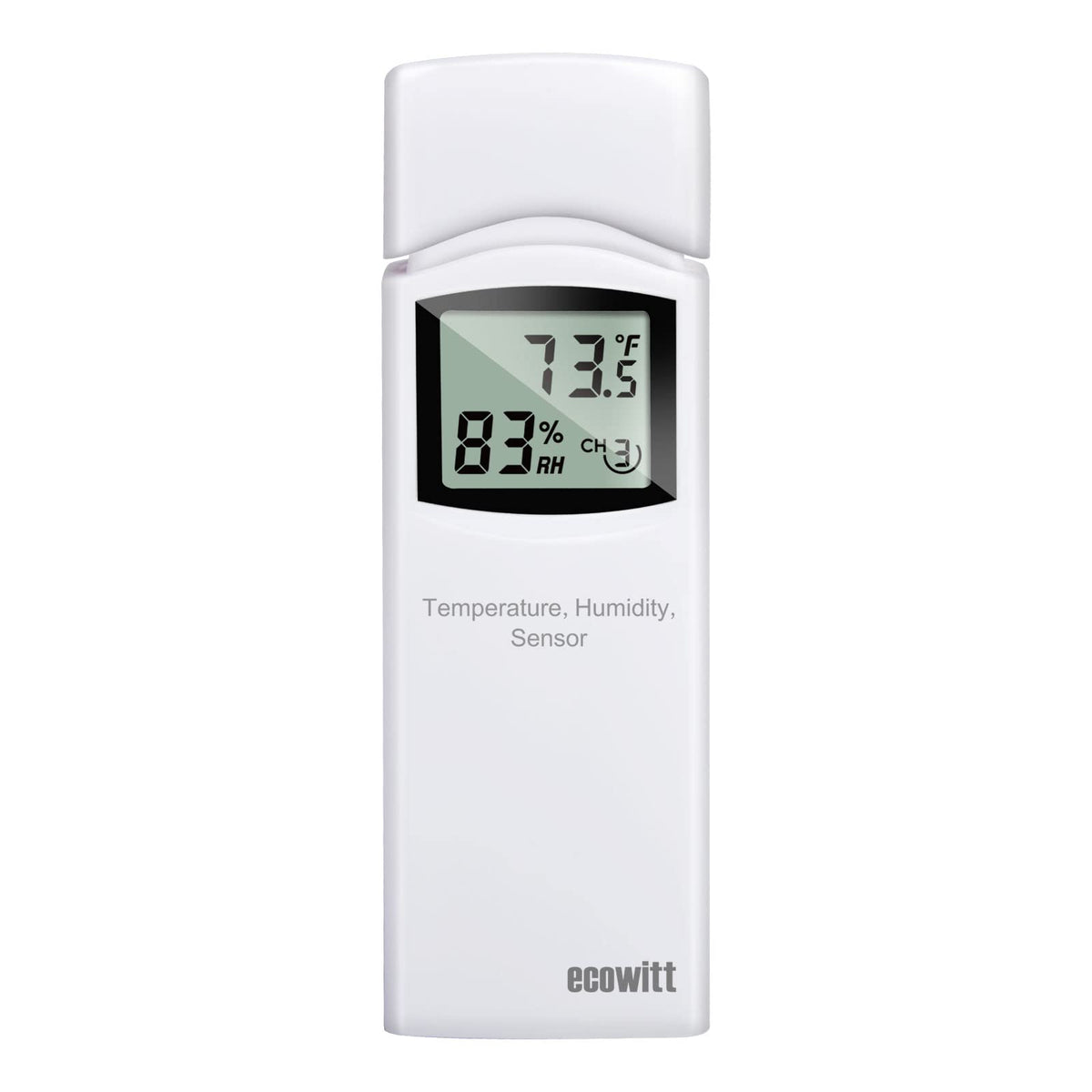 Ecowitt Wn31 Wireless Multi-Channel Thermometer And Hygrometer Sensor, Indoor And Outdoor Temperature & Humidity Gauge With Lcd