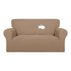 Purefit 100% Dual Waterproof Couch Cover Slipcovers For Couches And Sofas - Stretch Non Slip Fleece Sofa Covers Washable, Leakproof Furniture Protector For Kids, Pets, Dog (Loveseat, Camel)