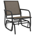 vidaXL Garden Glider Chair Brown 24x29.9x34.3 Textilene&Steel