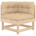 vidaXL Patio Furniture Set with Cushions Outdoor Lounge Set 8 Piece Solid Wood