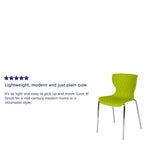 Flash Furniture Lowell Contemporary Design Citrus Green Plastic Stack Chair