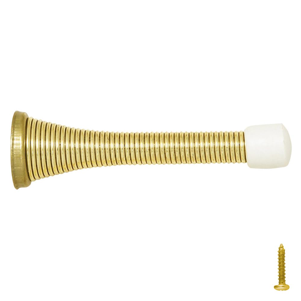 Design House 181693 Spring Door Stop, 10-Pack, Polished Brass