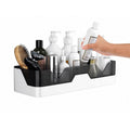 YODIFY Wall Mounted Bathroom Shelf Organizer | 1 Tier Plastic Bathroom Rack | No Drill Adhesive Bathroom Accessories Holder for