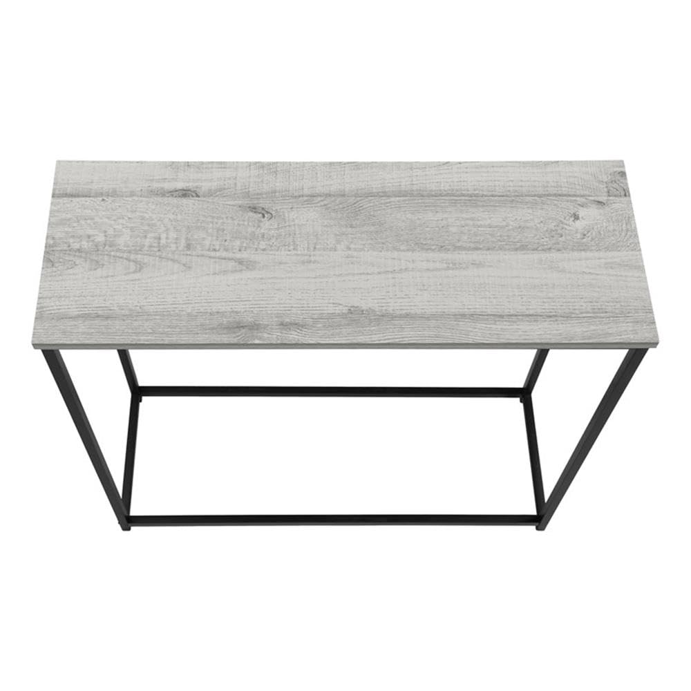 Monarch Specialties 2251 Accent Table, Console, Entryway, Narrow, Sofa, Living Room, Bedroom, Metal, Laminate, Grey, Black, Contemporary, Modern Table-32 Hall, 31.5&Quot; L X 11.5&Quot; W X 29&Quot; H