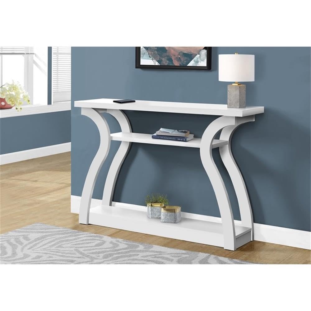 Monarch Specialties I CONSOLE TABLE, WHITE