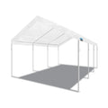 King Canopy Universal Canopy 12-Feet By 20-Feet, 1 3/8-Inch Hammertone Steel Frame W/Buttons, 8 Leg, White