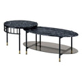 Acme Furniture 2 Piece Oval Nesting Coffee Table, Black