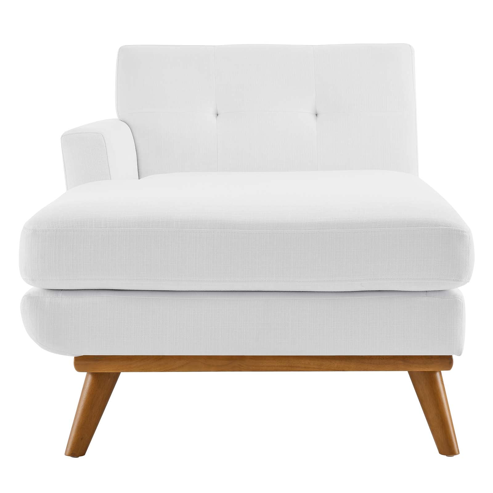 Modway Engage Upholstered Fabric Facing, Left-Arm Chaise, White