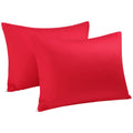 Uxcell Pillowcases Weave From 100% Egyptian Cotton, Breathable Soft Pillow Cases With Zipper Closure, 2 Pcs Red Pillow Covers Qu