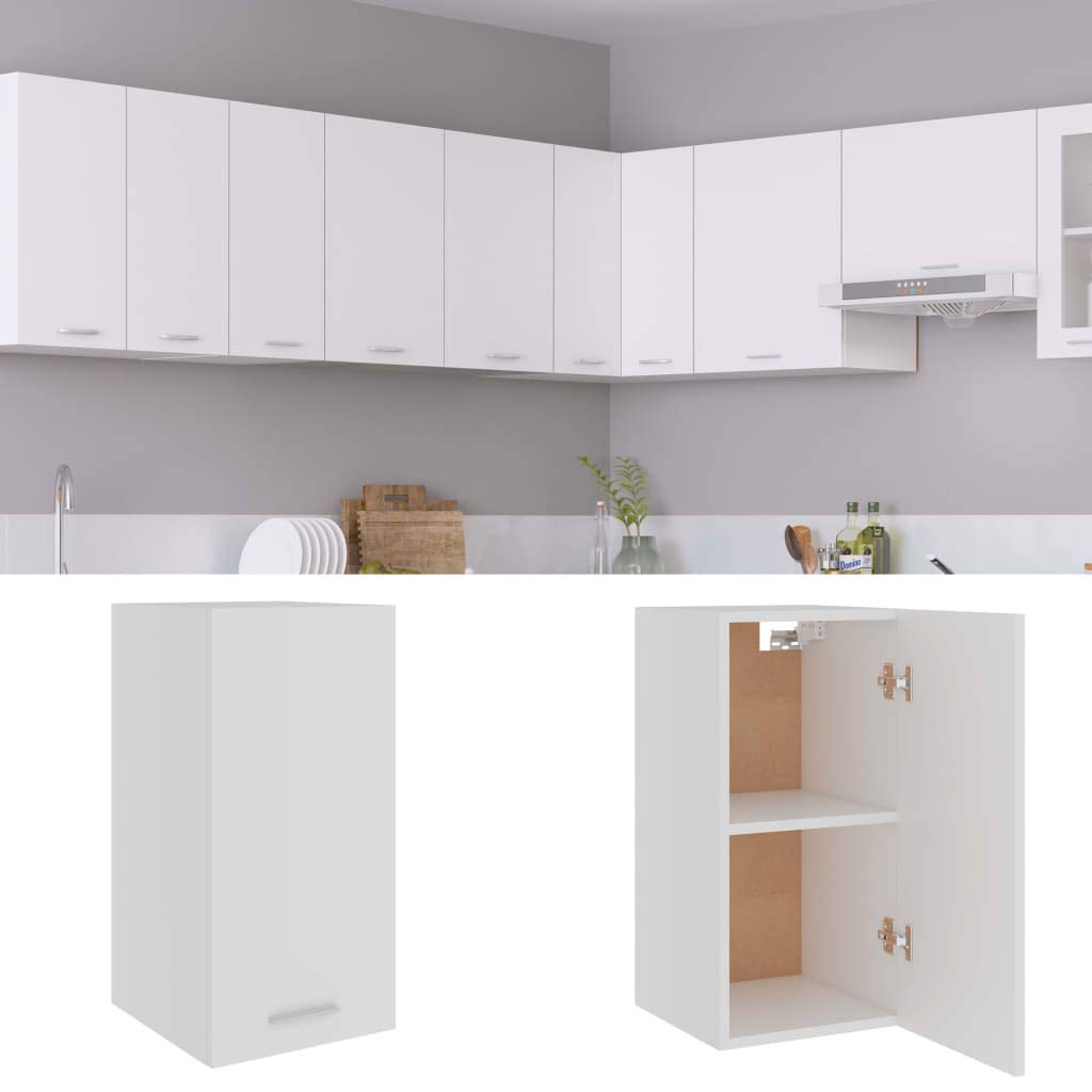 vidaXL Hanging Cabinet White 11.6&quot;x12.2&quot;x23.6&quot; Engineered Wood
