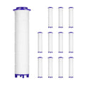 Vortex Shower Head PP-Cotton Filter Cartridge 3.7in Set of 12 Replacement Filter Cartridge for Detachable Propeller Hydro Shower