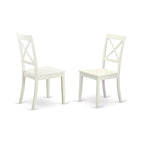 East West Furniture PLQU5-WHI-W 5 Piece Modern Dining Table Set Includes an Oval Wooden Table with Butterfly Leaf and 4 Dining Room Chairs, 42x78 Inch, Buttermilk & Cherry