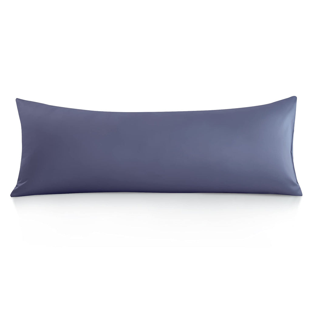 Oubonun 100% Cotton Body Pillowcase - 800 Thread Count/21X54, Moisture Absorbent And Breathable, Premium Hotel Body Pillow Cover For All Seasons, Steel Blue