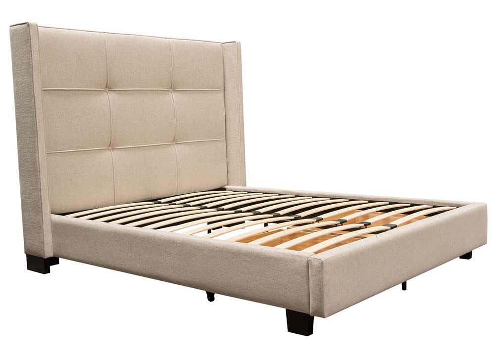 Beverly Sand Fabric Eastern King Bed with Storage by Diamond Sofa