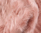 HomeRoots Decor 2' x 3' Dusty Rose Faux Sheepskin Area Rug