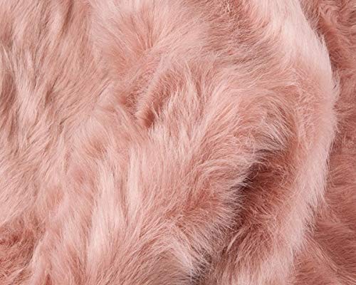 HomeRoots Decor 2' x 3' Dusty Rose Faux Sheepskin Area Rug