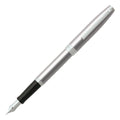 Sheaffer Sagaris Medium Nib Fountain Pen, Metallic Silver, Chrome Trim (E0947753)