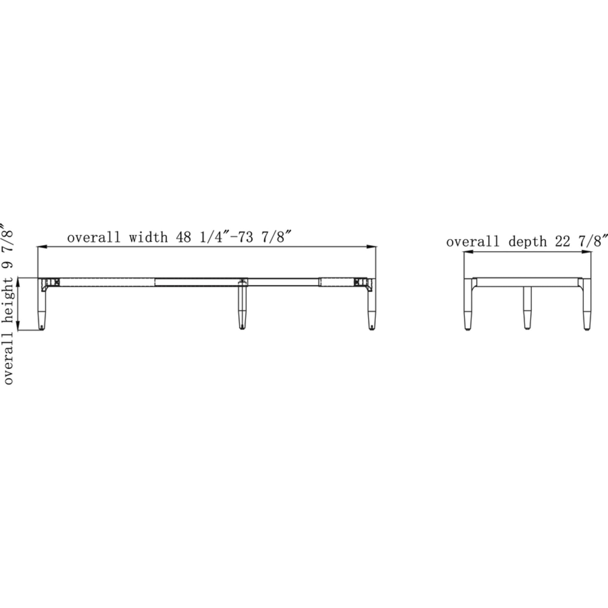 Lorell, Llr86933, Contemporary Collection Adjustable Metal Base, 1 Each