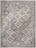 HomeRoots 533117 8 x 10 ft. Ivory & Tan Floral Traditional Power Loomed Distressed Washable Rectangle Area Rug