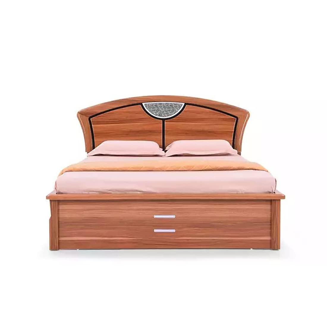 Royaloak Verona Italian Queen Size Designer Bed With Hydraulic Storage In High Gloss Finish