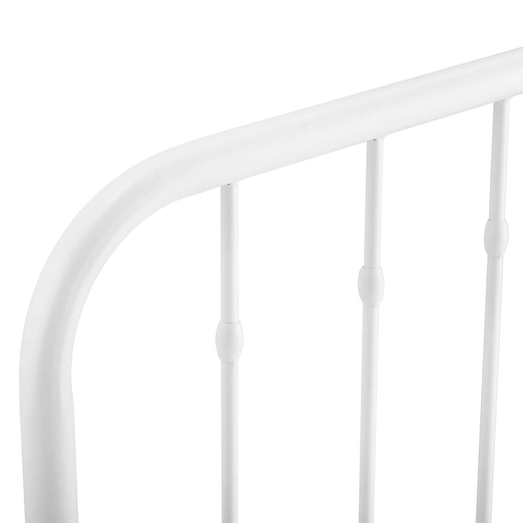 Modway Lennon Modern Farmhouse Metal King Headboard In White