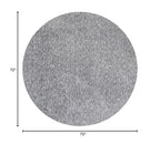 HomeRoots Decor 6' Round Polyester Grey Heather Area Rug