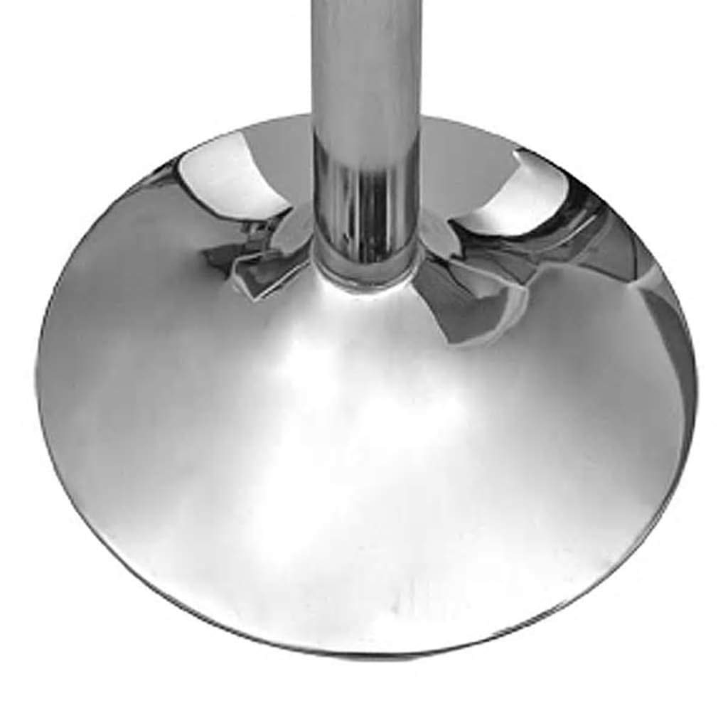 vidaXL High Gloss Bar Table, MDF Top with Sturdy Steel Leg, Contemporary Design, White Dining Room Kitchen Coffee Table, Easy to Clean