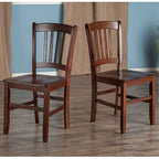 Ergode Madison Chair Set: Elegant Rainbow Arches, Walnut Finish, Solid Wood