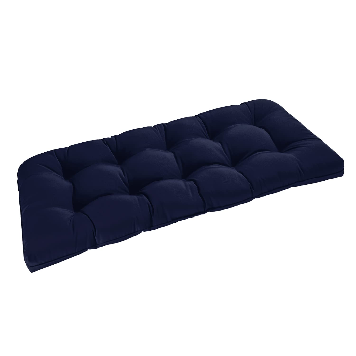 Downluxe Outdoor Bench Cushion For Patio Furniture, Waterproof Tufted Overstuffed Porch Swing Cushions, Memory Foam Outdoor Love