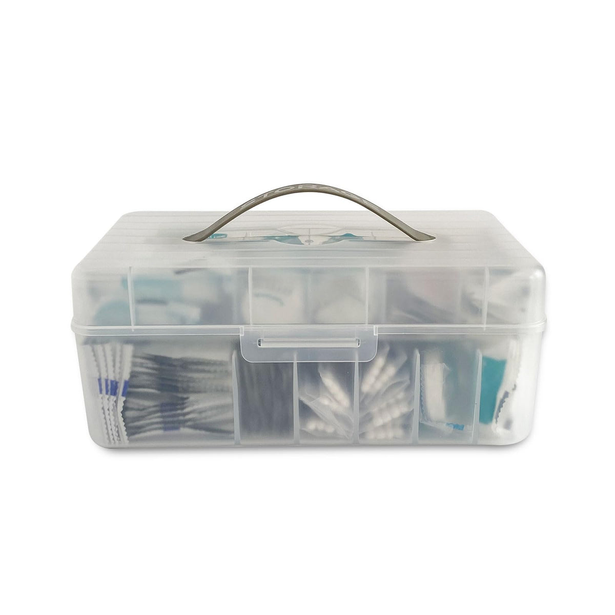 NINEWEEN Large Bandage Organizer with Lid and Handle, 2Tiers